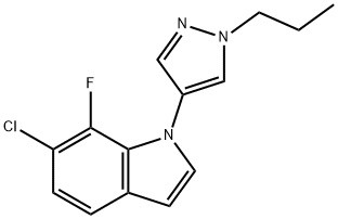 6-کلورو-7-فلورو-1-(1-propyl-1H-pyrazol-4-yl)-1H-indole CAS No. : 1782070-67-0
